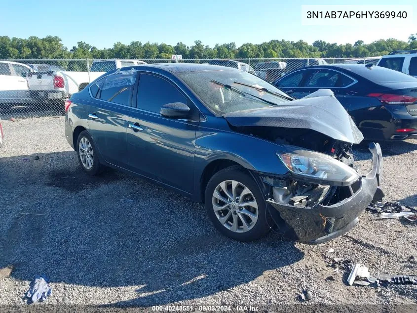 2017 Nissan Sentra Sv VIN: 3N1AB7AP6HY369940 Lot: 40248551