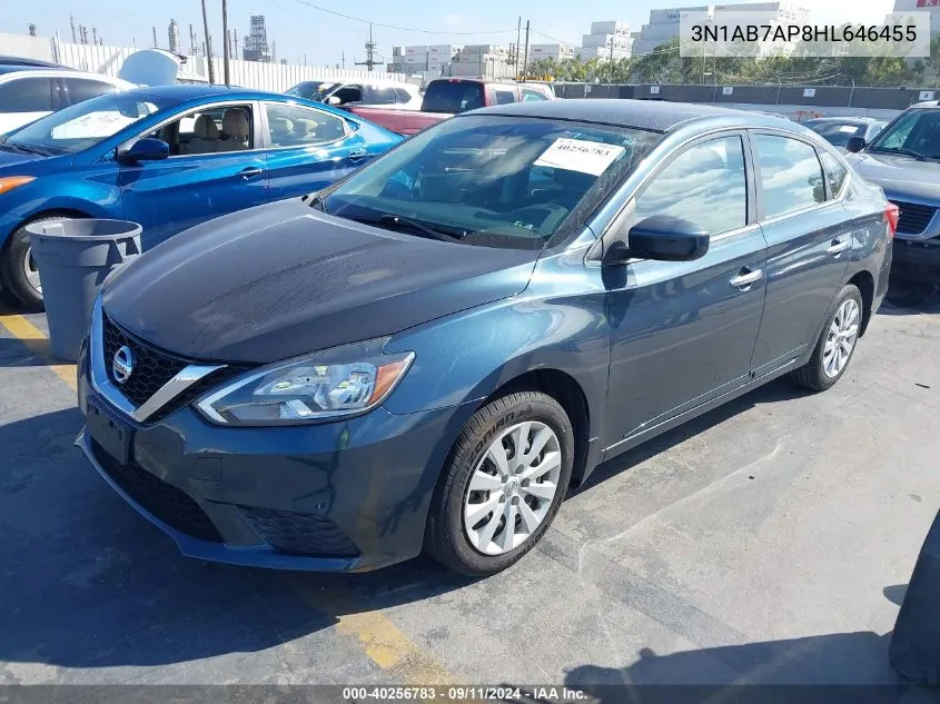 3N1AB7AP8HL646455 2017 Nissan Sentra Sv