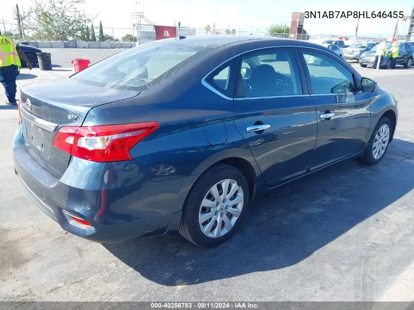 2017 Nissan Sentra Sv VIN: 3N1AB7AP8HL646455 Lot: 40256783