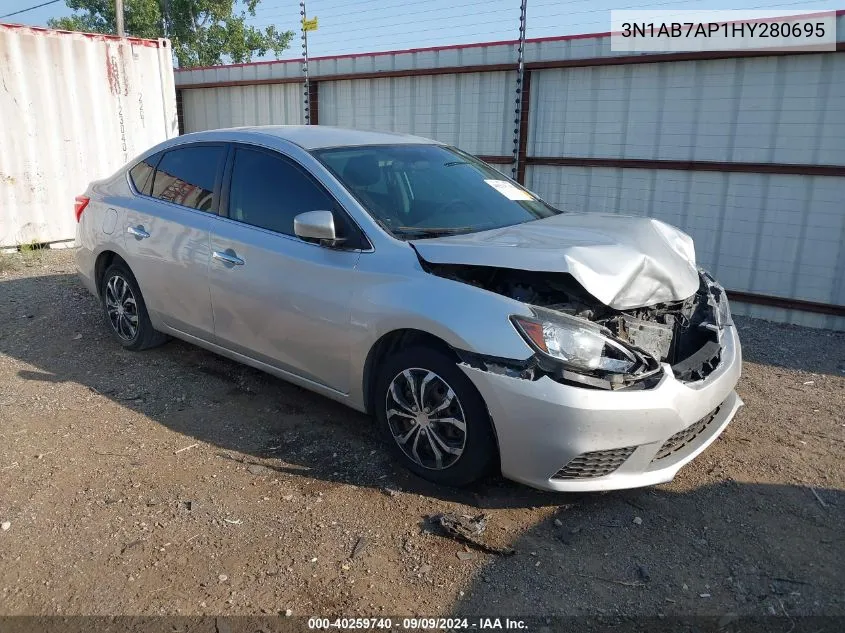 2017 Nissan Sentra S VIN: 3N1AB7AP1HY280695 Lot: 40259740