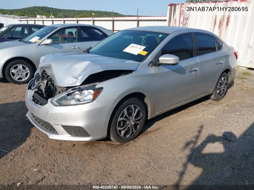 2017 Nissan Sentra S VIN: 3N1AB7AP1HY280695 Lot: 40259740