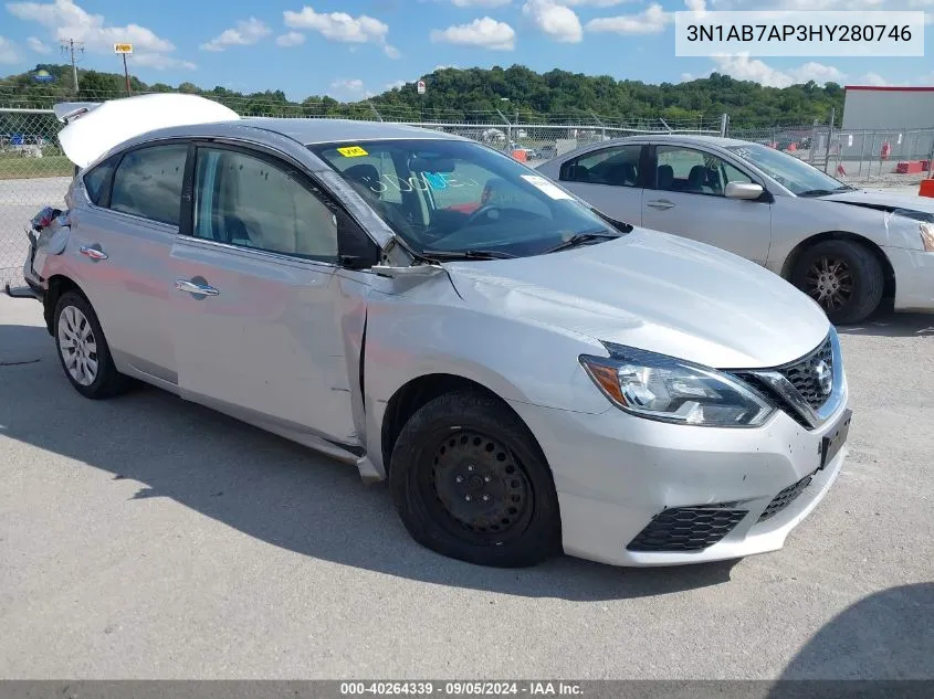 2017 Nissan Sentra S/Sv/Sr/Sl VIN: 3N1AB7AP3HY280746 Lot: 40264339