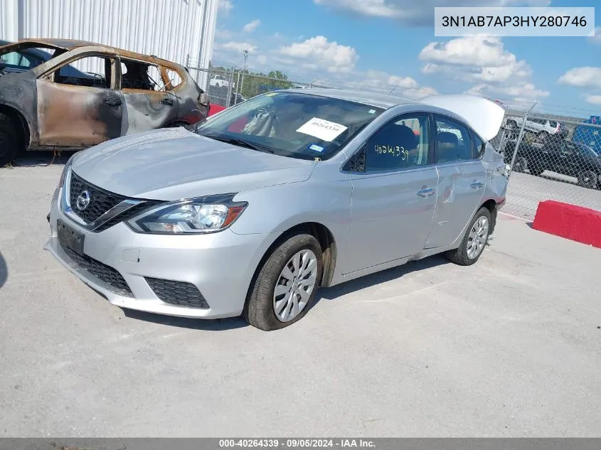 2017 Nissan Sentra S/Sv/Sr/Sl VIN: 3N1AB7AP3HY280746 Lot: 40264339