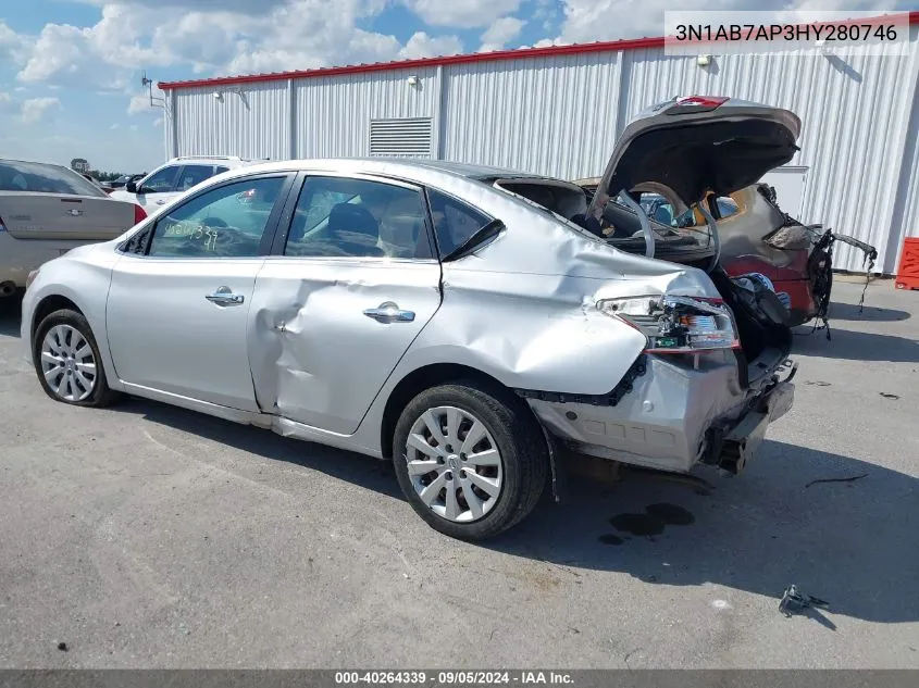 2017 Nissan Sentra S/Sv/Sr/Sl VIN: 3N1AB7AP3HY280746 Lot: 40264339