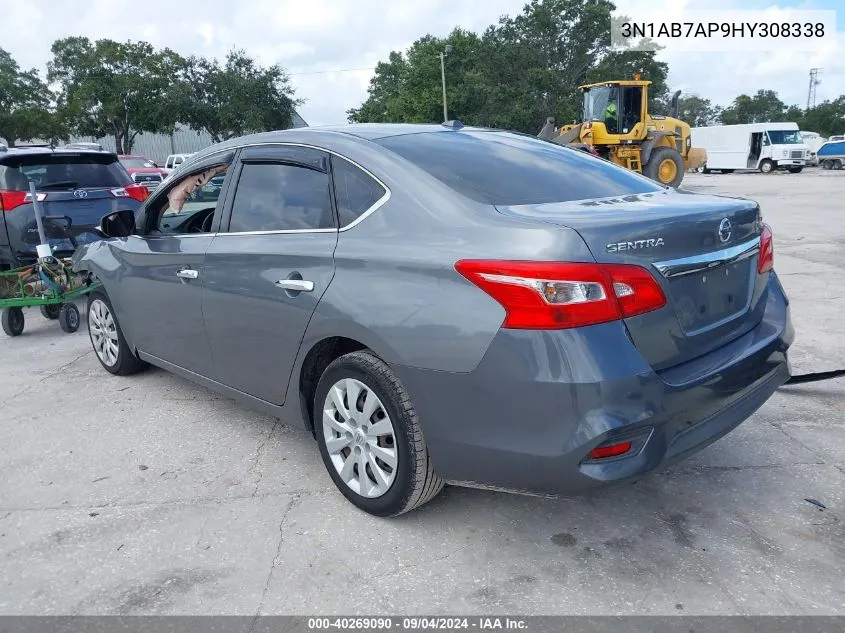 3N1AB7AP9HY308338 2017 Nissan Sentra Sv