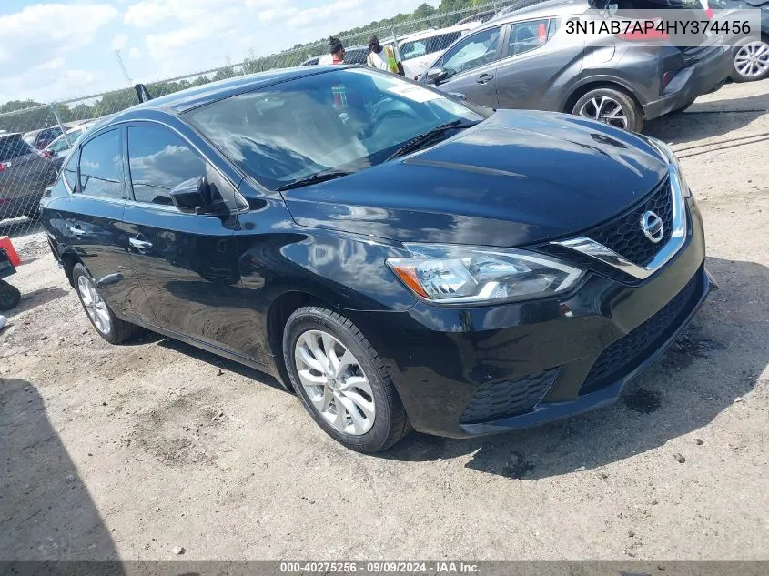 2017 Nissan Sentra S VIN: 3N1AB7AP4HY374456 Lot: 40275256