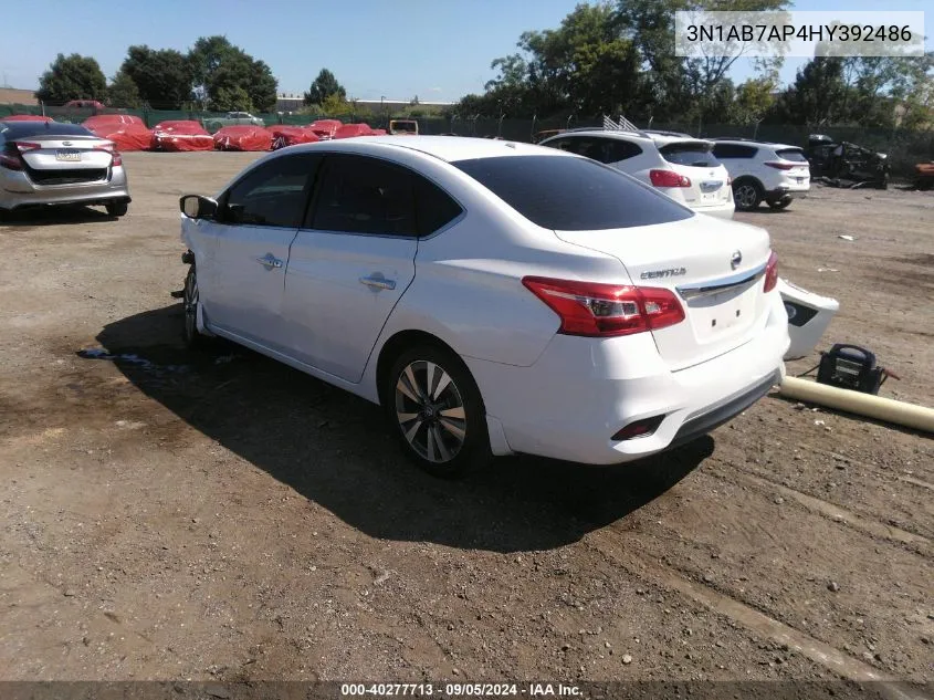 2017 Nissan Sentra Sl VIN: 3N1AB7AP4HY392486 Lot: 40277713