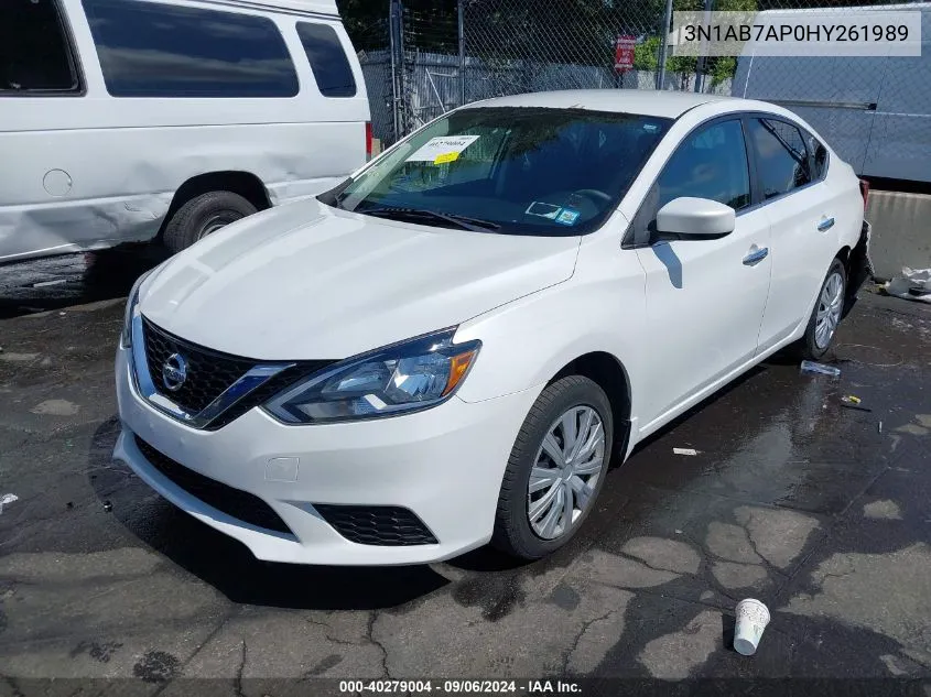 2017 Nissan Sentra Sv VIN: 3N1AB7AP0HY261989 Lot: 40279004