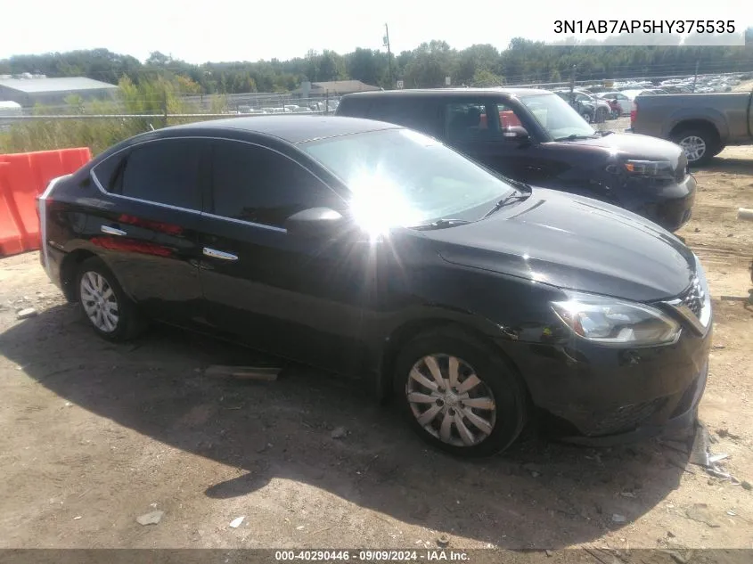 2017 Nissan Sentra Sv VIN: 3N1AB7AP5HY375535 Lot: 40290446