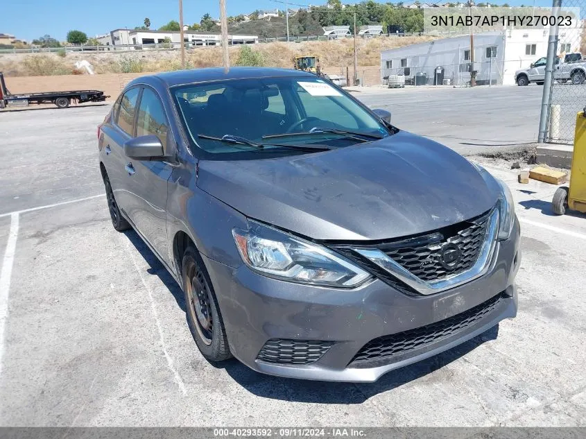 2017 Nissan Sentra Sv VIN: 3N1AB7AP1HY270023 Lot: 40293592