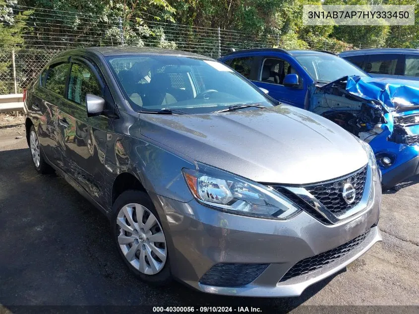 2017 Nissan Sentra S VIN: 3N1AB7AP7HY333450 Lot: 40300056