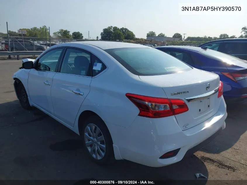 2017 Nissan Sentra S/Sv/Sr/Sl VIN: 3N1AB7AP5HY390570 Lot: 40300876