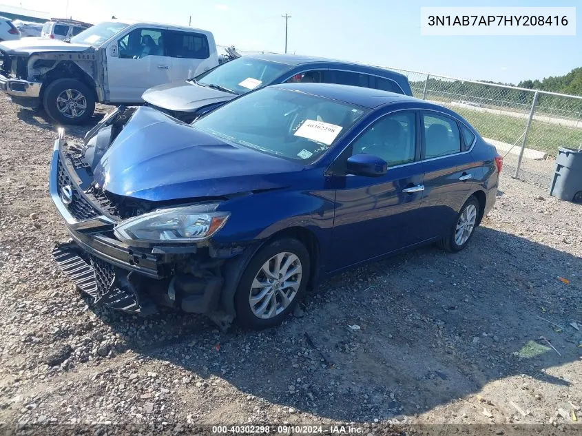 2017 Nissan Sentra Sv VIN: 3N1AB7AP7HY208416 Lot: 40302298