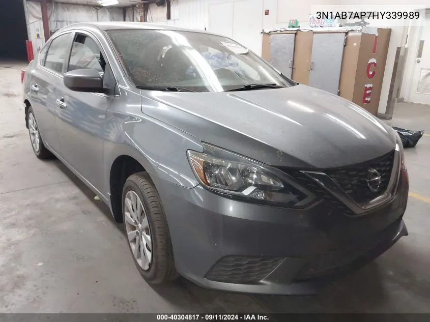 2017 Nissan Sentra S/Sv/Sr/Sl VIN: 3N1AB7AP7HY339989 Lot: 40304817