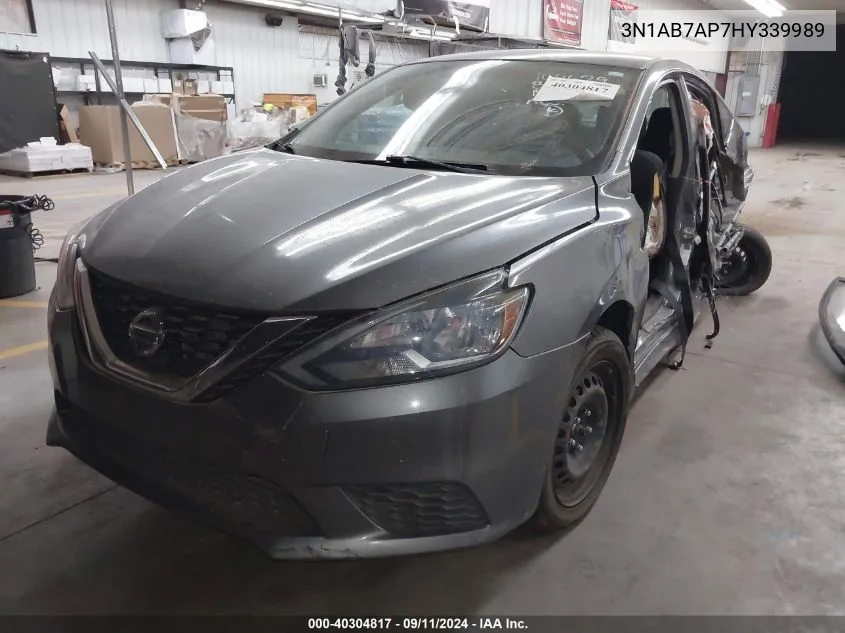 3N1AB7AP7HY339989 2017 Nissan Sentra S/Sv/Sr/Sl