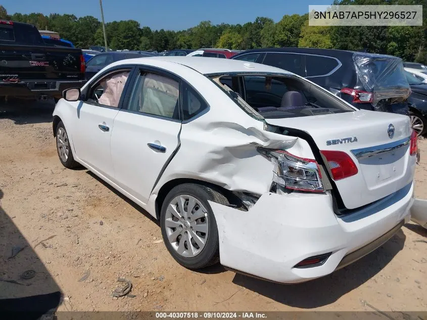 2017 Nissan Sentra S/Sv/Sr/Sl VIN: 3N1AB7AP5HY296527 Lot: 40307518