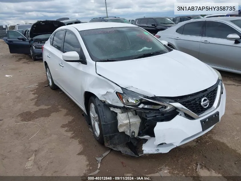 2017 Nissan Sentra S/Sv/Sr/Sl VIN: 3N1AB7AP5HY358735 Lot: 40312848