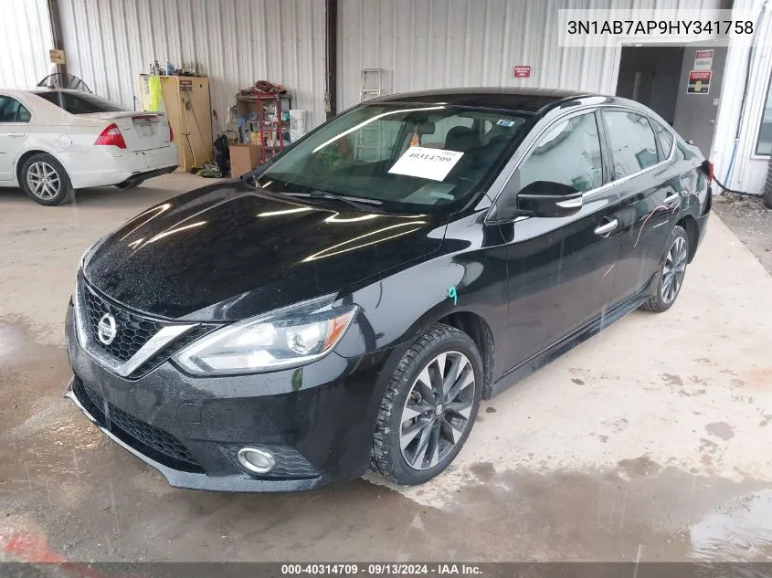 2017 Nissan Sentra Sr VIN: 3N1AB7AP9HY341758 Lot: 40314709