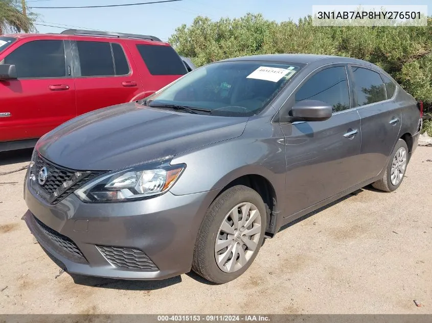 2017 Nissan Sentra S/Sv/Sr/Sl VIN: 3N1AB7AP8HY276501 Lot: 40315153