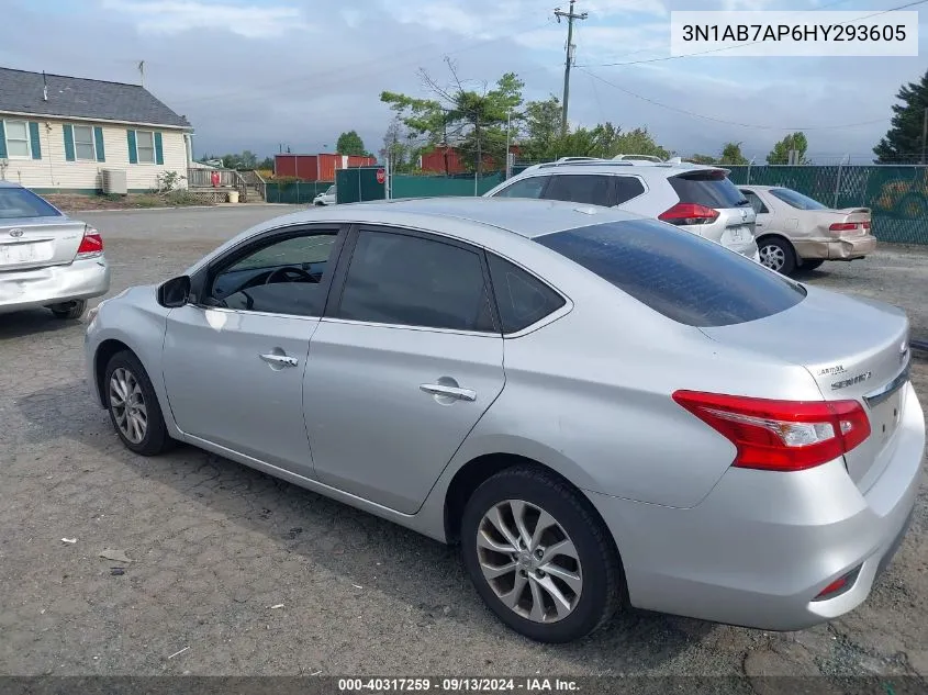 2017 Nissan Sentra Sv VIN: 3N1AB7AP6HY293605 Lot: 40317259