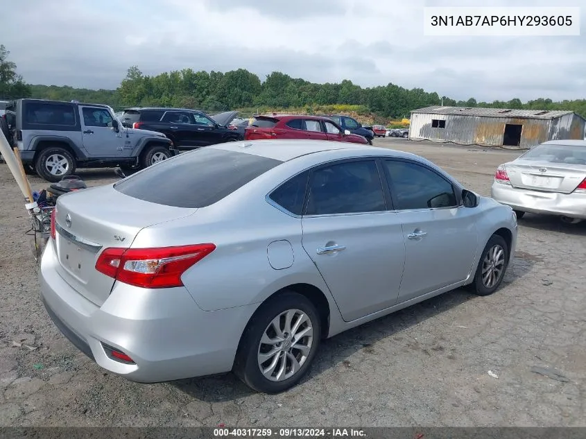 2017 Nissan Sentra Sv VIN: 3N1AB7AP6HY293605 Lot: 40317259