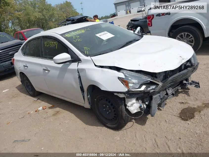 2017 Nissan Sentra S/Sv/Sr/Sl VIN: 3N1AB7AP5HY289268 Lot: 40318804