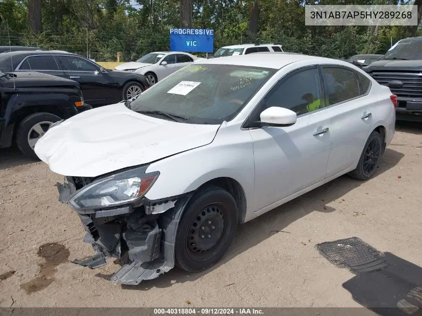 2017 Nissan Sentra S/Sv/Sr/Sl VIN: 3N1AB7AP5HY289268 Lot: 40318804