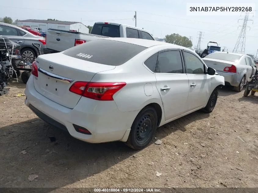 2017 Nissan Sentra S/Sv/Sr/Sl VIN: 3N1AB7AP5HY289268 Lot: 40318804