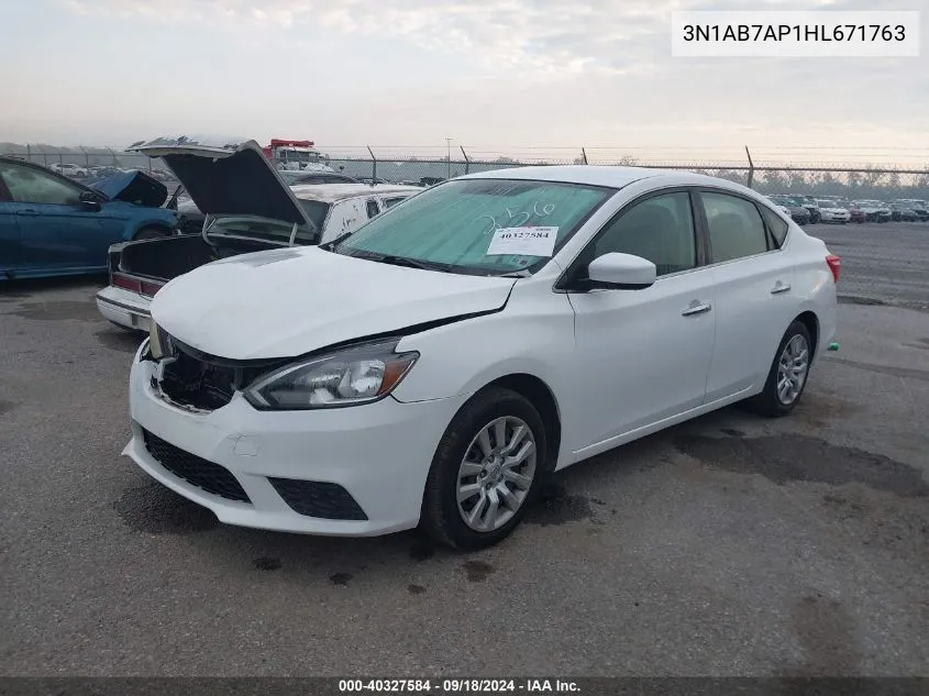 3N1AB7AP1HL671763 2017 Nissan Sentra S/Sv/Sr/Sl