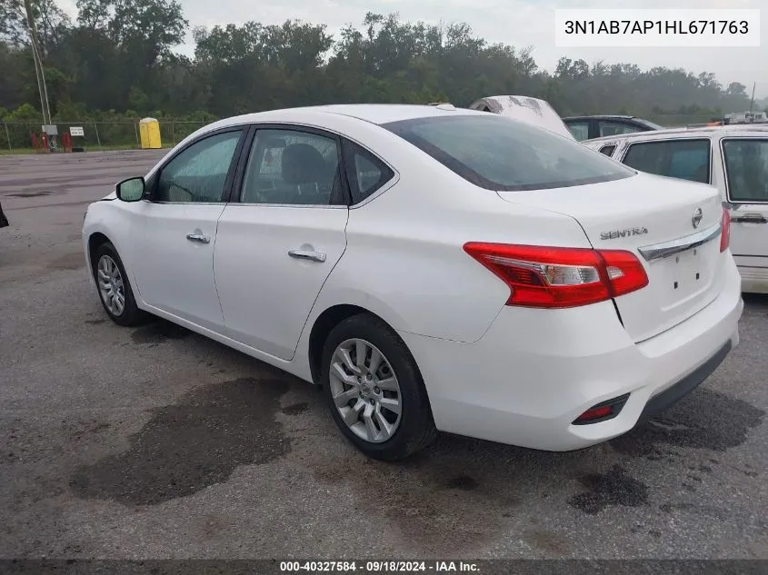 3N1AB7AP1HL671763 2017 Nissan Sentra S/Sv/Sr/Sl