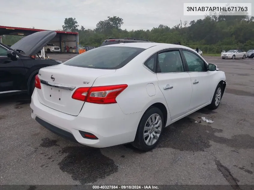 3N1AB7AP1HL671763 2017 Nissan Sentra S/Sv/Sr/Sl