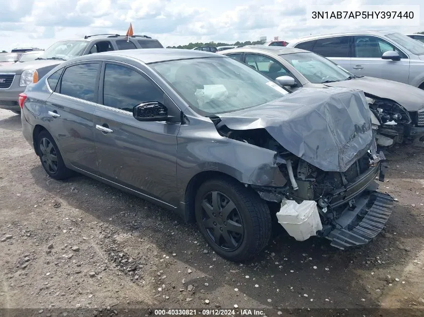 2017 Nissan Sentra Sv VIN: 3N1AB7AP5HY397440 Lot: 40330821