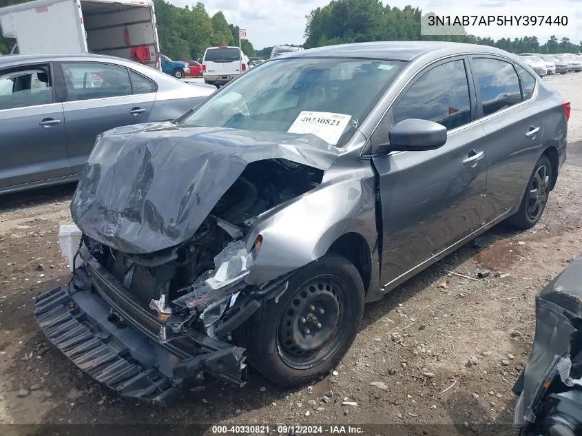 2017 Nissan Sentra Sv VIN: 3N1AB7AP5HY397440 Lot: 40330821