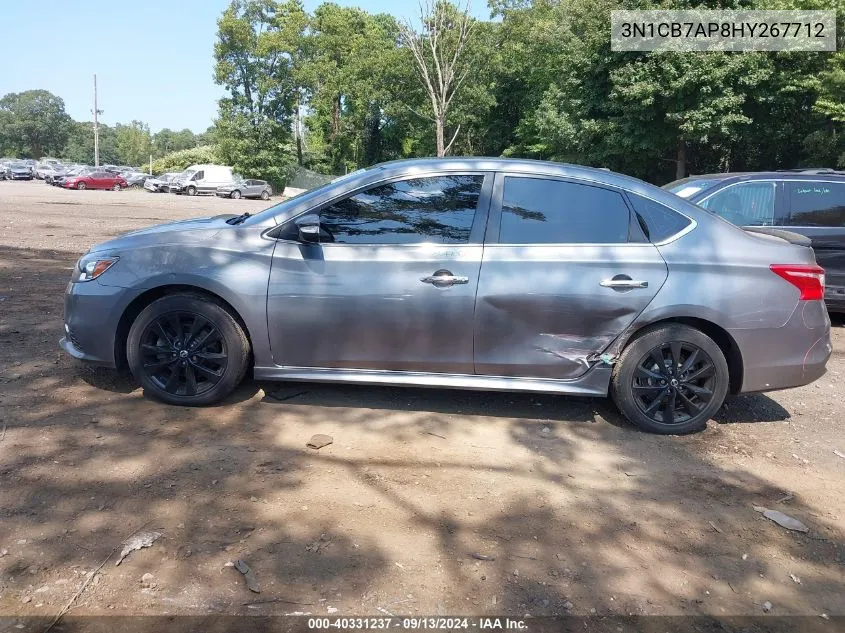 2017 Nissan Sentra Sr Turbo VIN: 3N1CB7AP8HY267712 Lot: 40331237