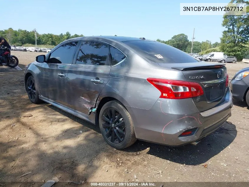 2017 Nissan Sentra Sr Turbo VIN: 3N1CB7AP8HY267712 Lot: 40331237