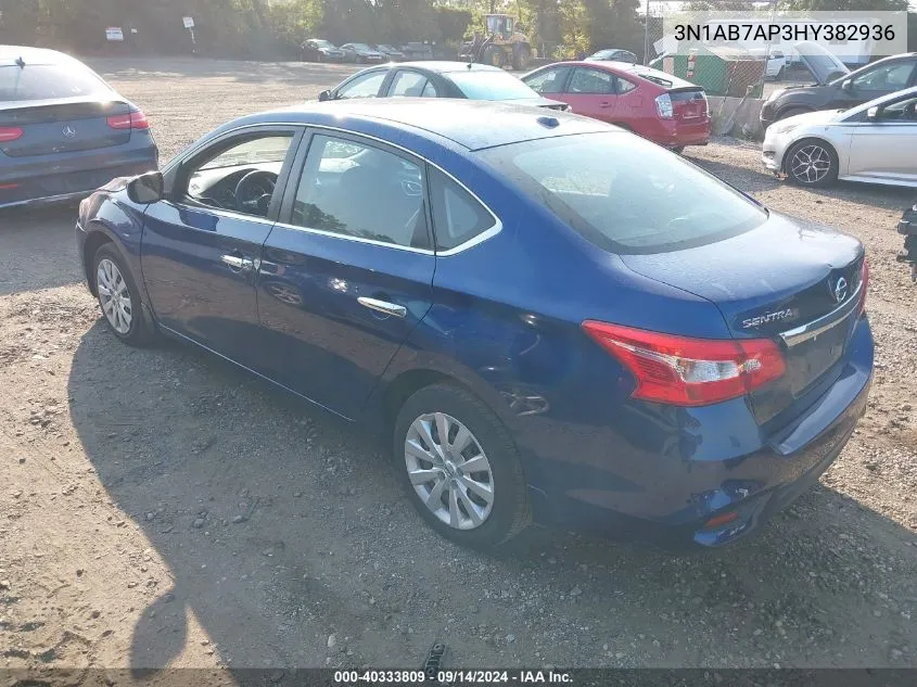 2017 Nissan Sentra S/Sv/Sr/Sl VIN: 3N1AB7AP3HY382936 Lot: 40333809