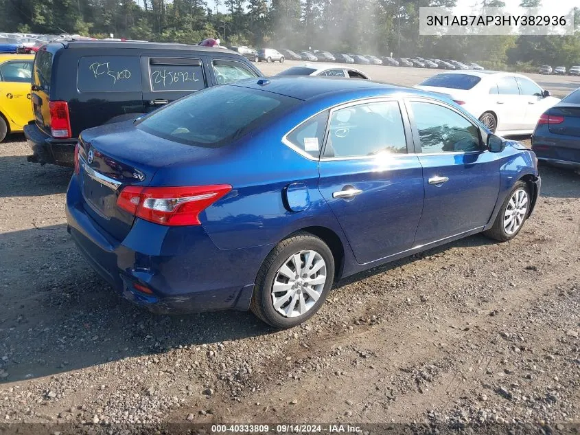 2017 Nissan Sentra S/Sv/Sr/Sl VIN: 3N1AB7AP3HY382936 Lot: 40333809