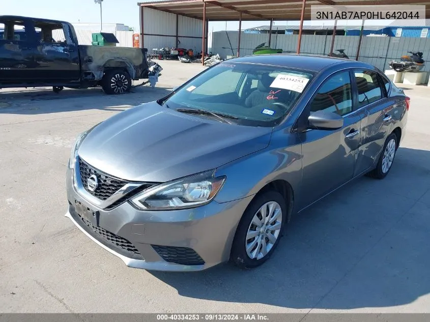 2017 Nissan Sentra Sv VIN: 3N1AB7AP0HL642044 Lot: 40334253