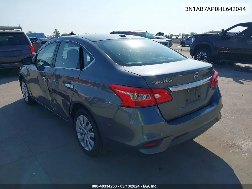 3N1AB7AP0HL642044 2017 Nissan Sentra Sv