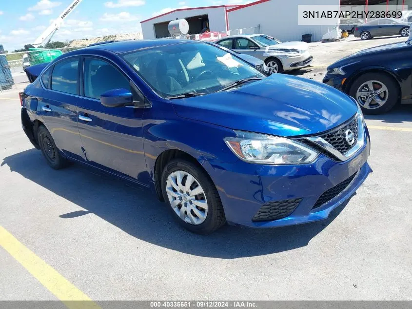 2017 Nissan Sentra S VIN: 3N1AB7AP2HY283699 Lot: 40335651