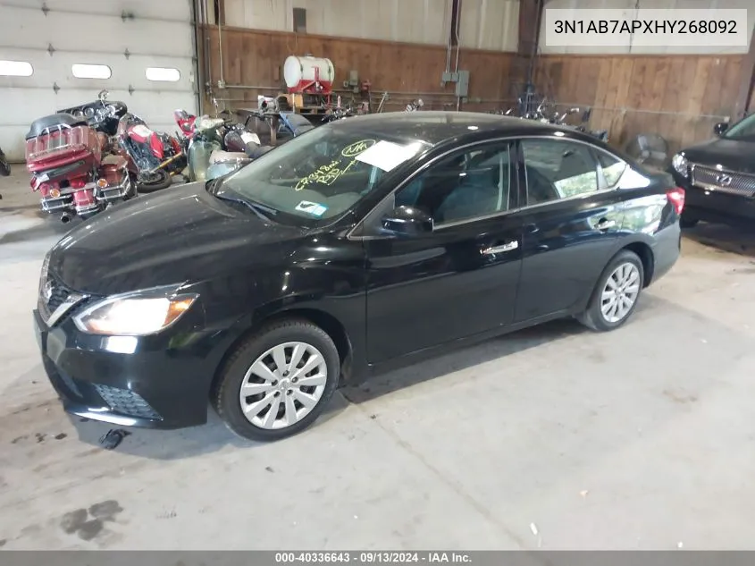 2017 Nissan Sentra S/Sv/Sr/Sl VIN: 3N1AB7APXHY268092 Lot: 40336643