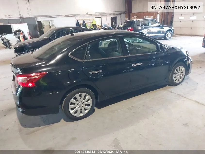 2017 Nissan Sentra S/Sv/Sr/Sl VIN: 3N1AB7APXHY268092 Lot: 40336643