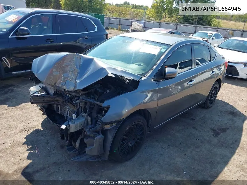 2017 Nissan Sentra Sv VIN: 3N1AB7AP5HL664945 Lot: 40345832