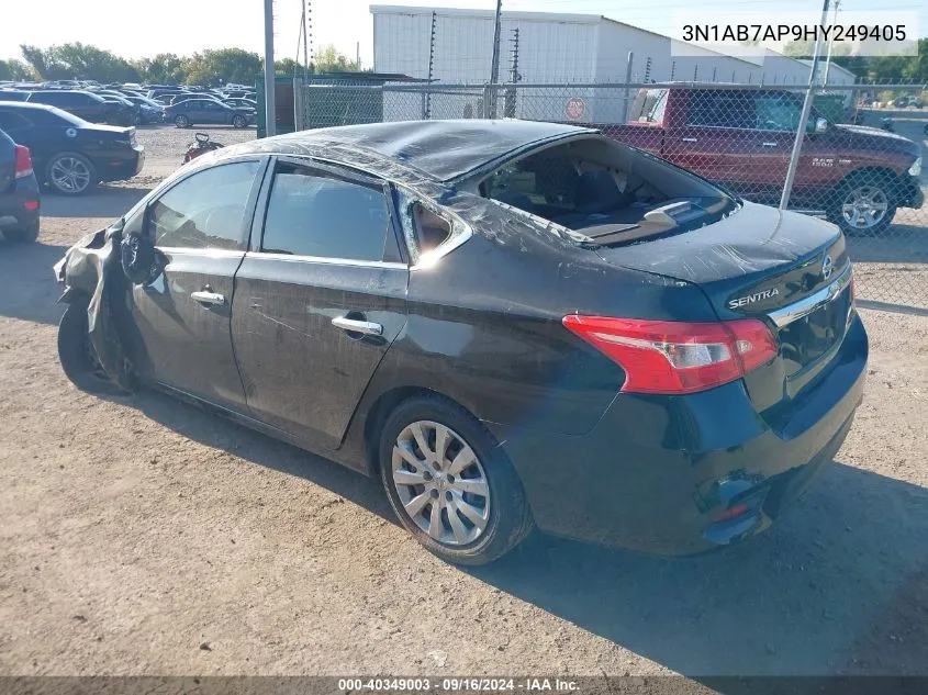 2017 Nissan Sentra S/Sv/Sr/Sl VIN: 3N1AB7AP9HY249405 Lot: 40349003