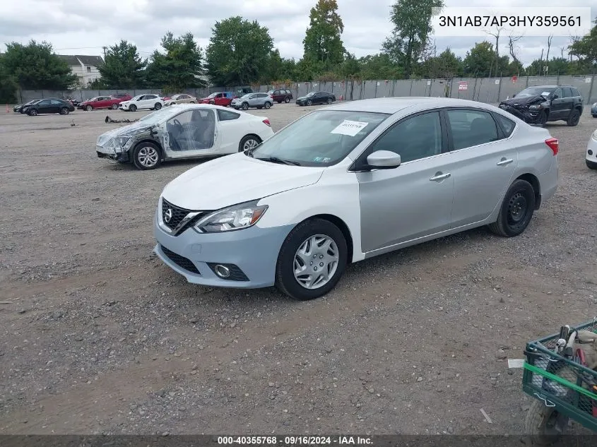 2017 Nissan Sentra Sv VIN: 3N1AB7AP3HY359561 Lot: 40355768