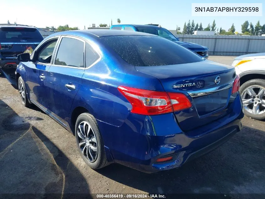 3N1AB7AP8HY329598 2017 Nissan Sentra S