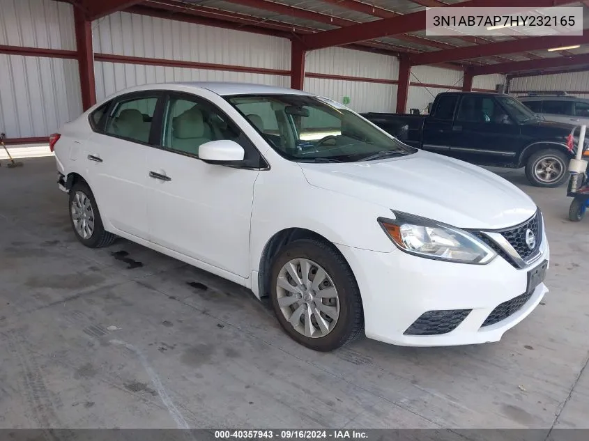 2017 Nissan Sentra S VIN: 3N1AB7AP7HY232165 Lot: 40357943