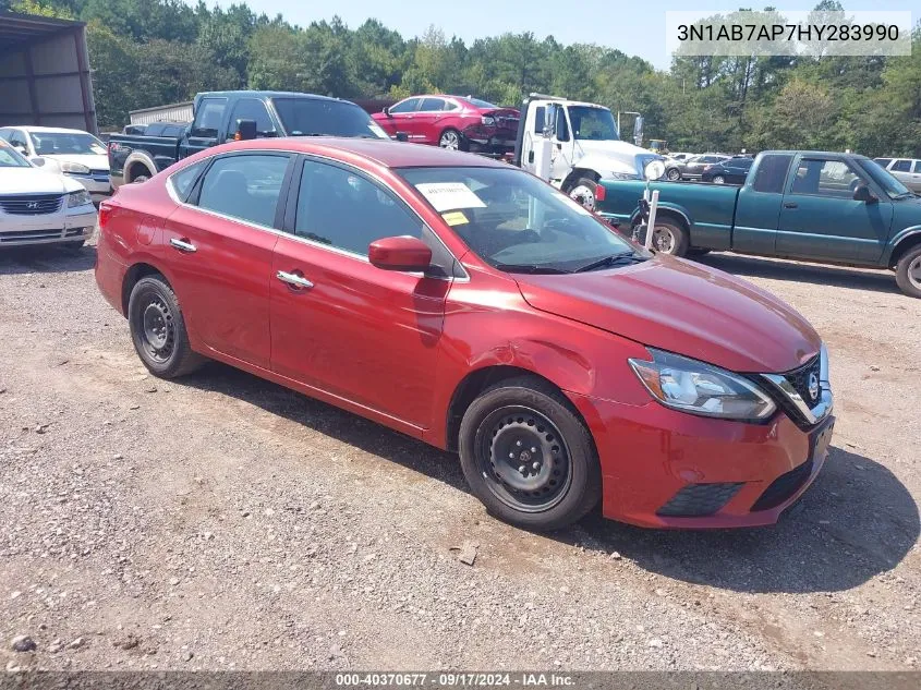 2017 Nissan Sentra Sv VIN: 3N1AB7AP7HY283990 Lot: 40370677