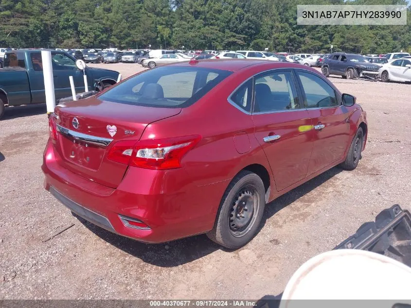 2017 Nissan Sentra Sv VIN: 3N1AB7AP7HY283990 Lot: 40370677