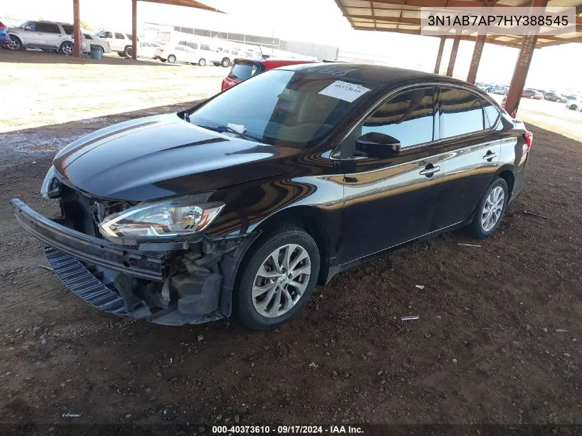 2017 Nissan Sentra Sv VIN: 3N1AB7AP7HY388545 Lot: 40373610